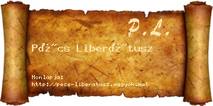 Pécs Liberátusz névjegykártya